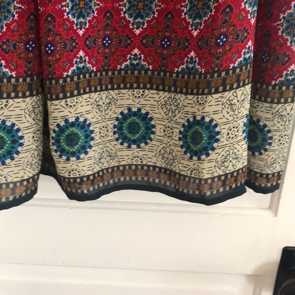 Simply Noelle Boho Tunic Top L/XL Dark Red - Picture 5 of 8